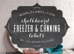 Chalkboard Canning & Freezer Labels by Lia Griffith