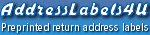 pre-printed address labels