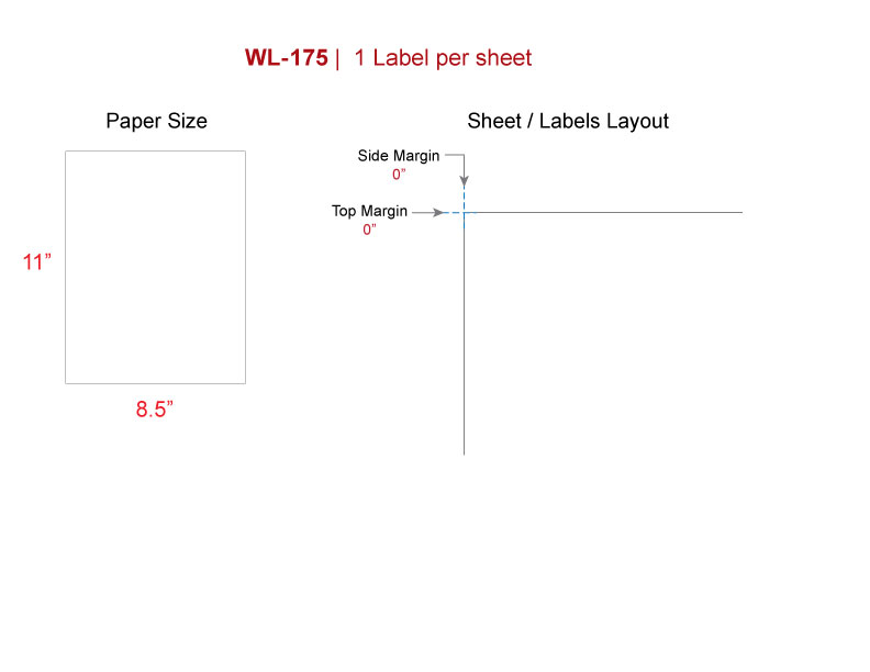 Avery Removable Labels 8-1/2 x 11, 25 Labels (6465)