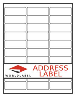Address Labels 1 X 500 Sheets 30 UP Fit Sizes 5260 5520 5810 ETC 15000 LABELS 