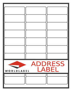 Avery Removable Labels 8-1/2 x 11, 25 Labels (6465)