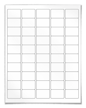 1 X 5 Candle Label Blank Template, Wrap Around Label