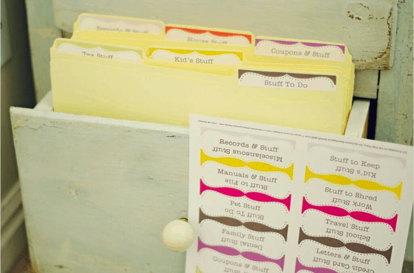 File Cabinet Labels Printable