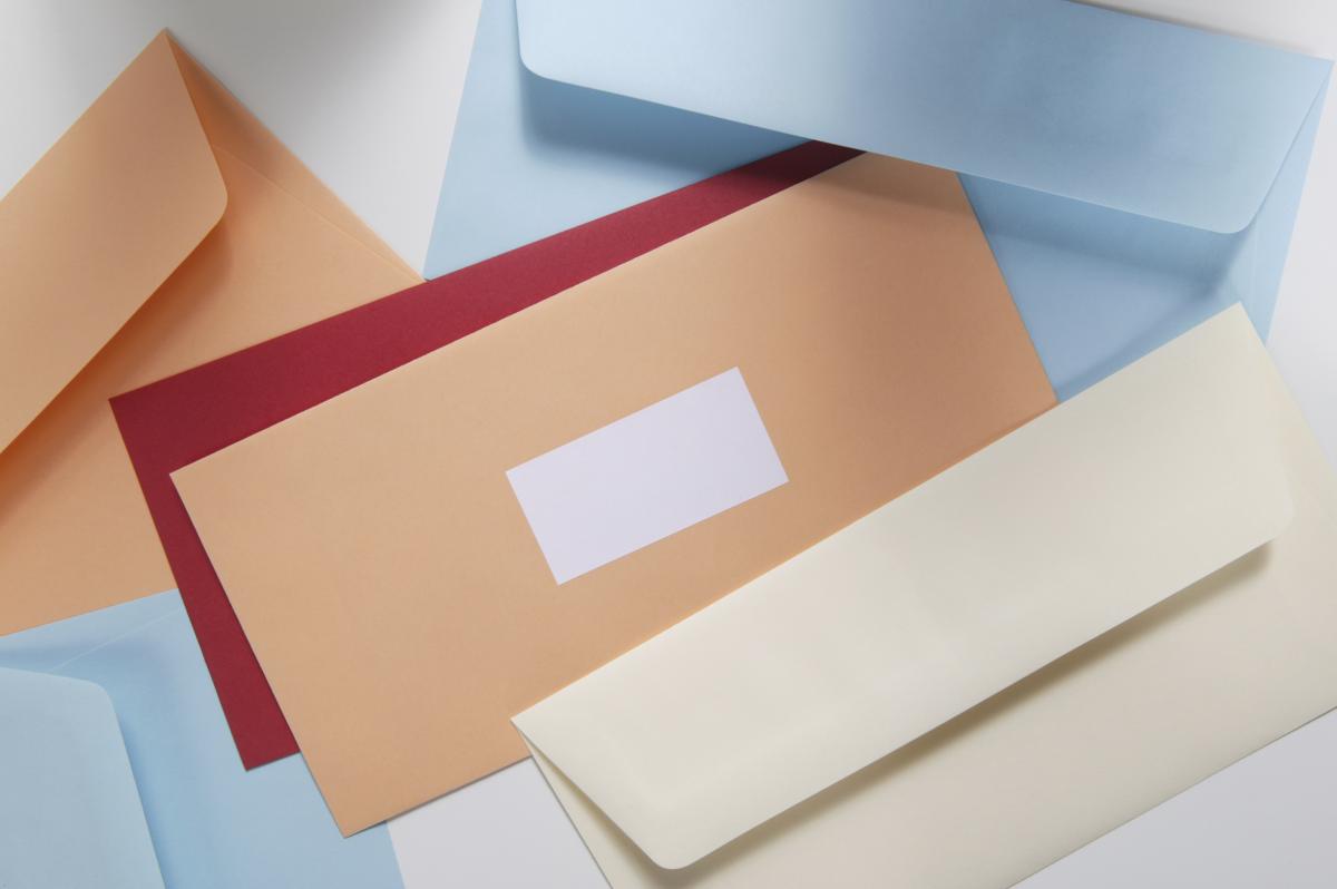 address label on envelope