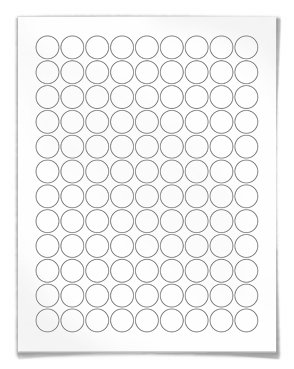 Wafer Seals Clear Transparent Circle Dot Labels, 0.75 Inch Round