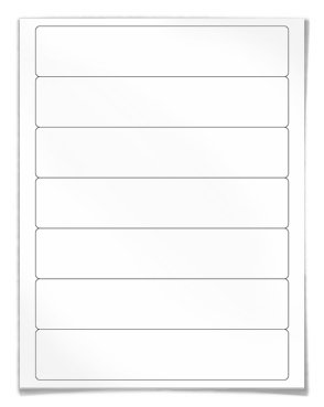 50 BLANK 1 1/4 X 3 WHITE/RED NAME BADGE KIT U ROUNDED CORNERS CLEAR LABELS 