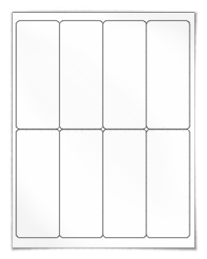 4 x 5 Rectangle Recycled White Label Sheet (Rounded Corners